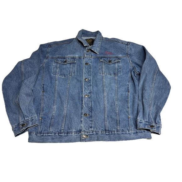 Circe Other - 90s Riviera Hotel & Casino Denim Trucker Jacket Las Vegas Embroidered Size 2XL